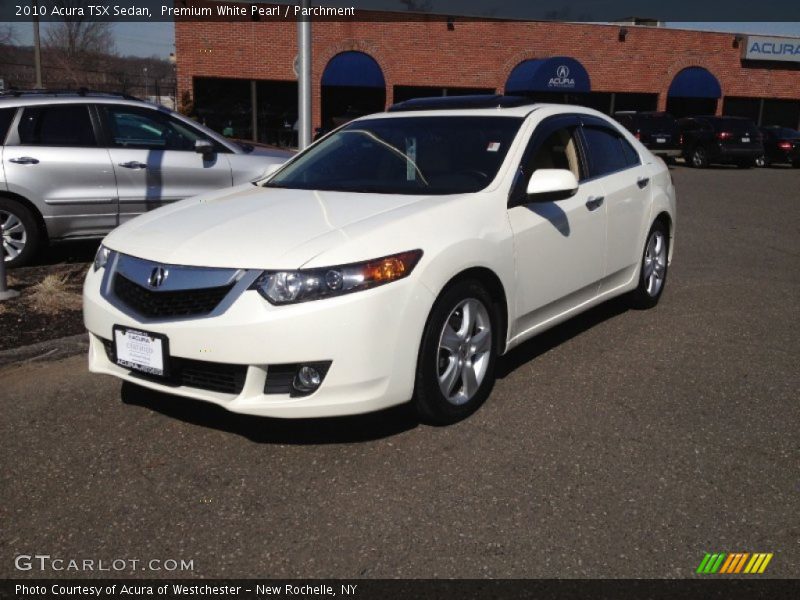 Premium White Pearl / Parchment 2010 Acura TSX Sedan