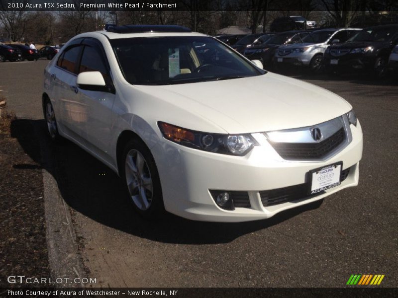 Premium White Pearl / Parchment 2010 Acura TSX Sedan