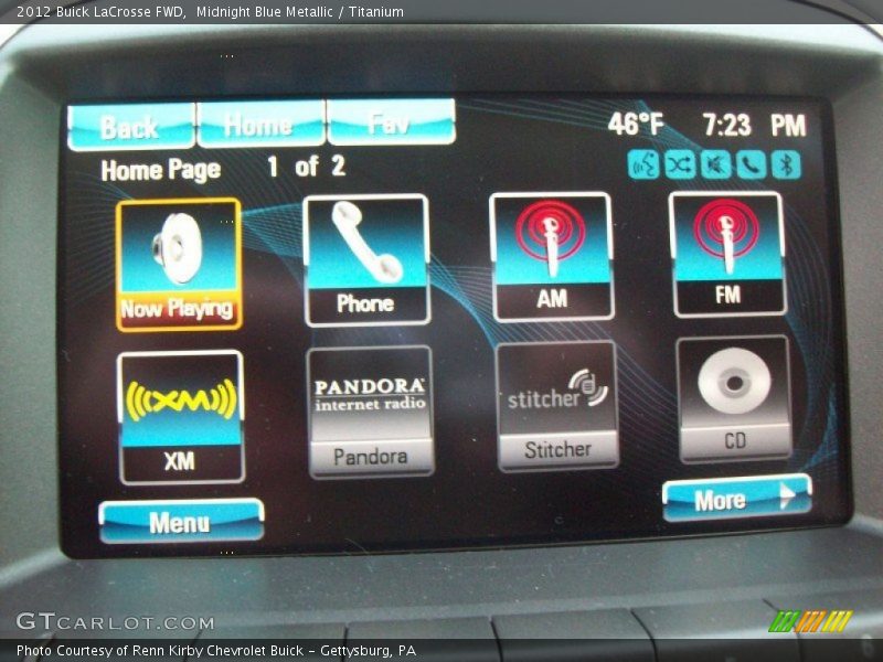 Midnight Blue Metallic / Titanium 2012 Buick LaCrosse FWD