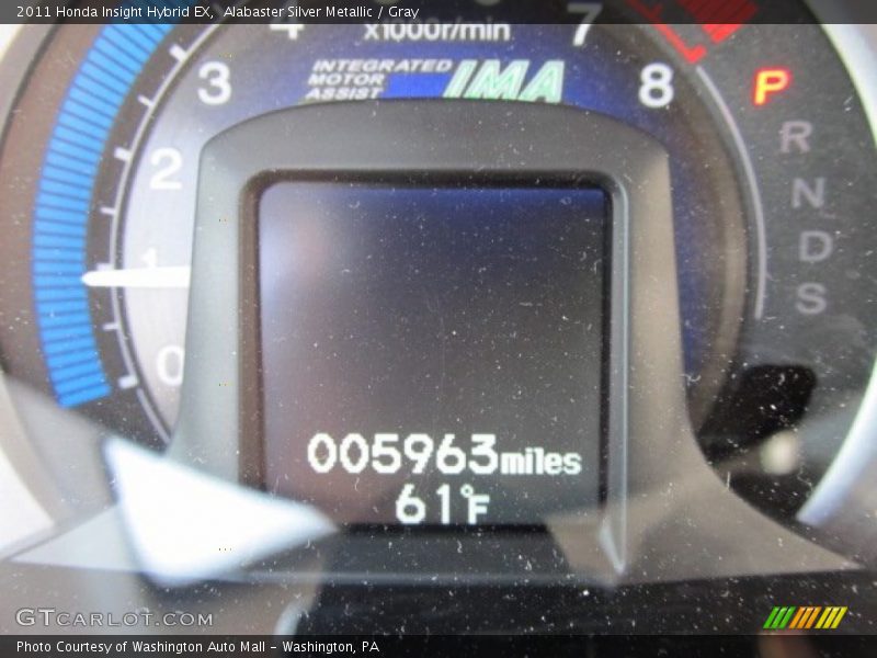 Alabaster Silver Metallic / Gray 2011 Honda Insight Hybrid EX