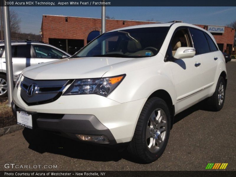Aspen White Pearl / Parchment 2008 Acura MDX Technology