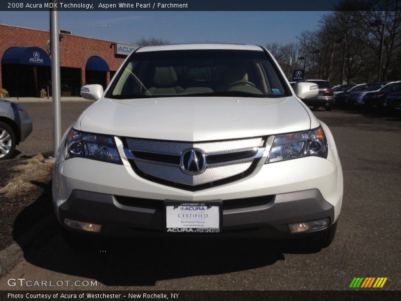 Aspen White Pearl / Parchment 2008 Acura MDX Technology