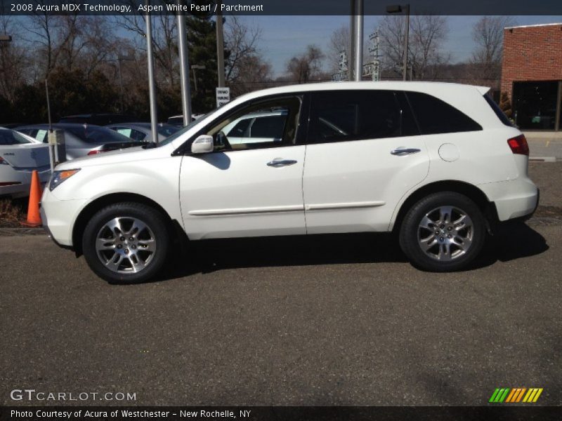 Aspen White Pearl / Parchment 2008 Acura MDX Technology