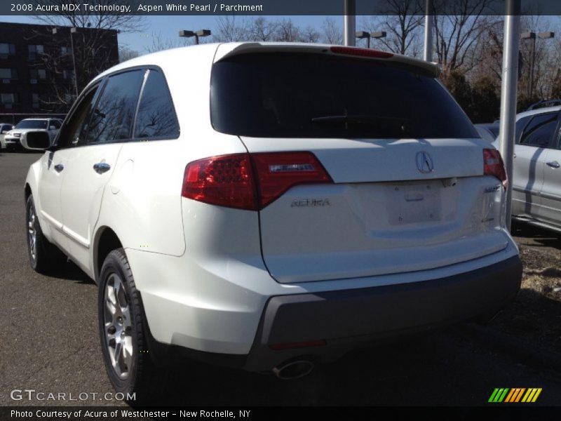 Aspen White Pearl / Parchment 2008 Acura MDX Technology