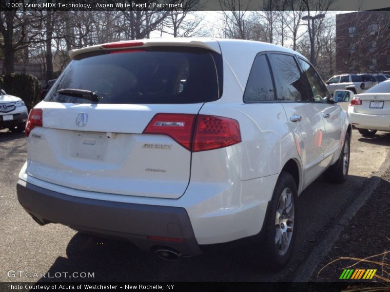 Aspen White Pearl / Parchment 2008 Acura MDX Technology