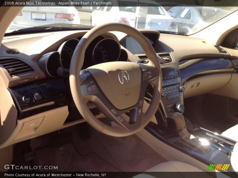 Aspen White Pearl / Parchment 2008 Acura MDX Technology