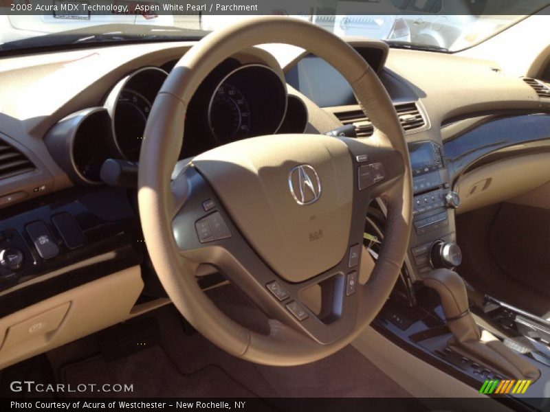 Aspen White Pearl / Parchment 2008 Acura MDX Technology