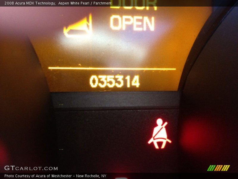 Aspen White Pearl / Parchment 2008 Acura MDX Technology