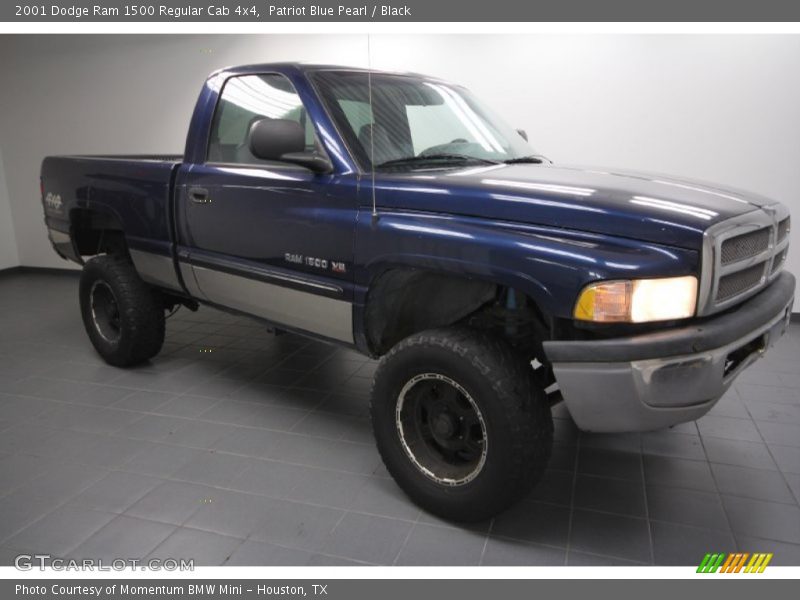 Patriot Blue Pearl / Black 2001 Dodge Ram 1500 Regular Cab 4x4