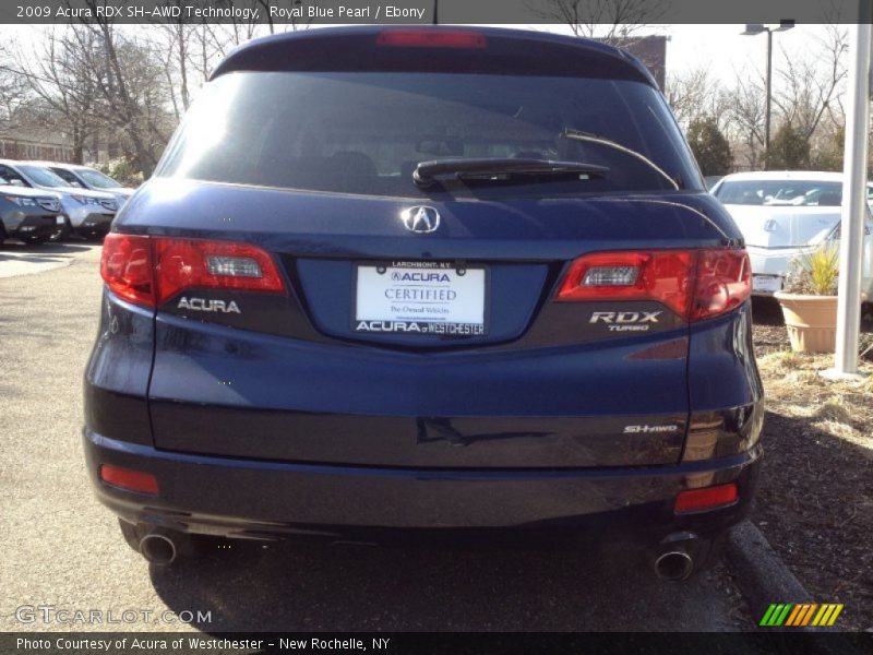 Royal Blue Pearl / Ebony 2009 Acura RDX SH-AWD Technology