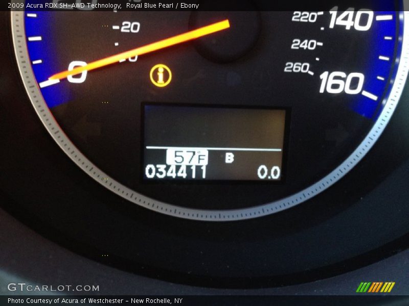 Royal Blue Pearl / Ebony 2009 Acura RDX SH-AWD Technology