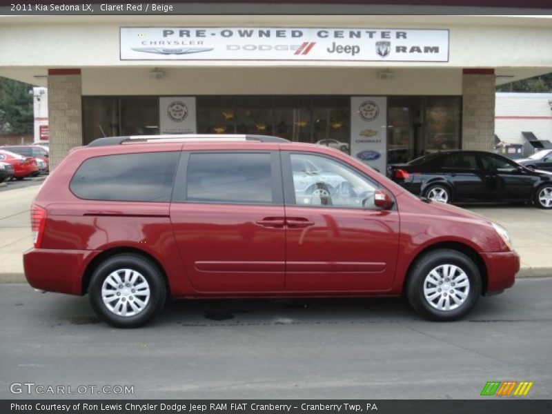 Claret Red / Beige 2011 Kia Sedona LX