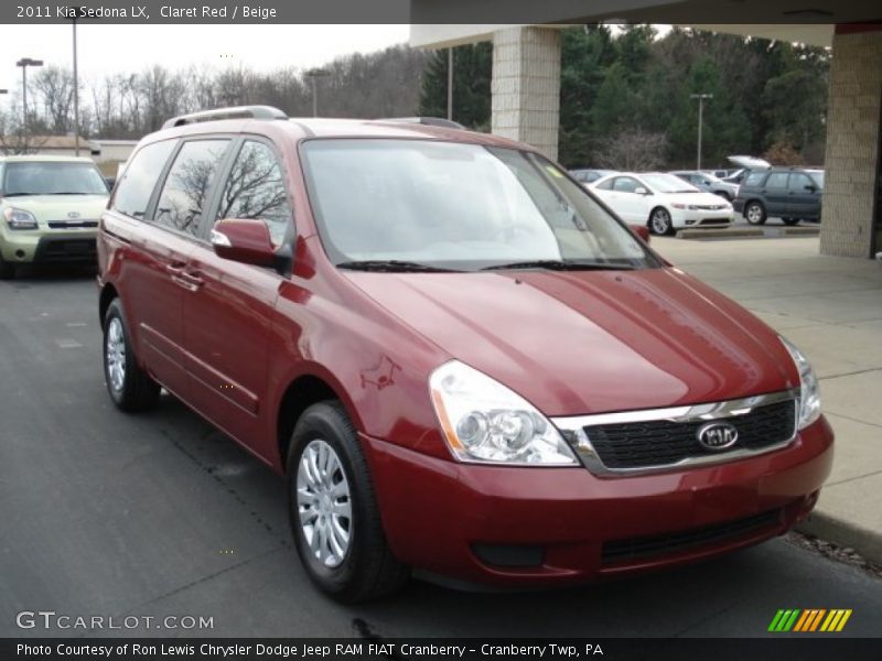 Claret Red / Beige 2011 Kia Sedona LX