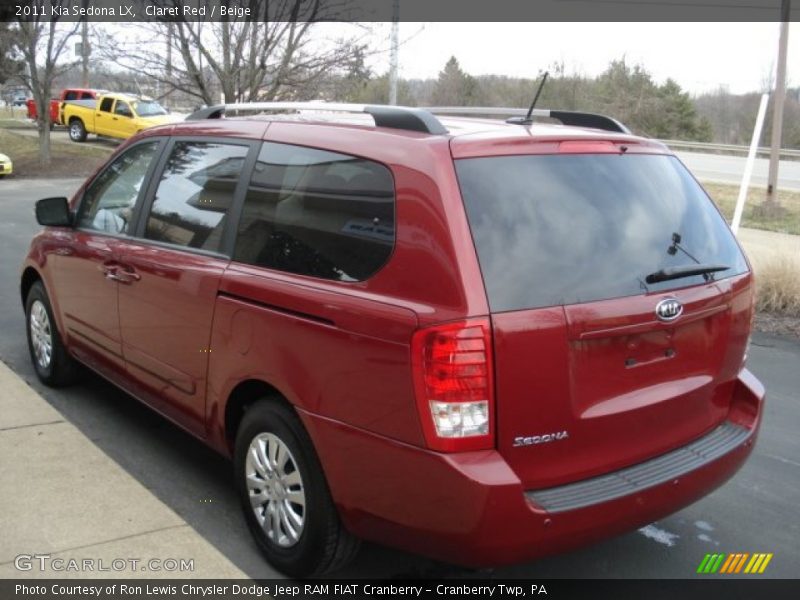 Claret Red / Beige 2011 Kia Sedona LX