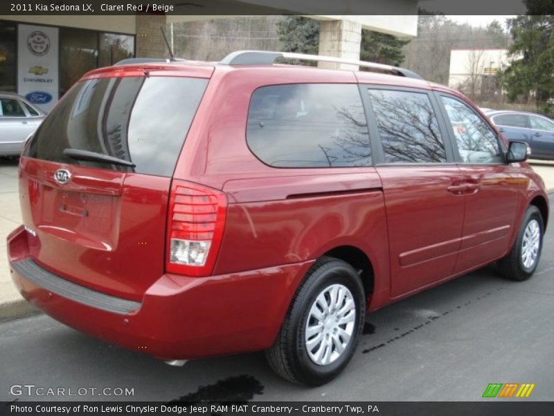 Claret Red / Beige 2011 Kia Sedona LX