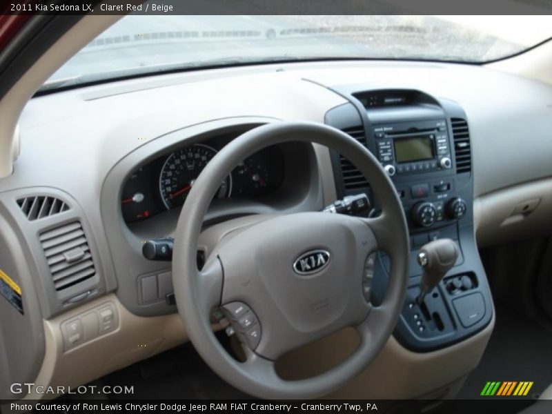 Claret Red / Beige 2011 Kia Sedona LX