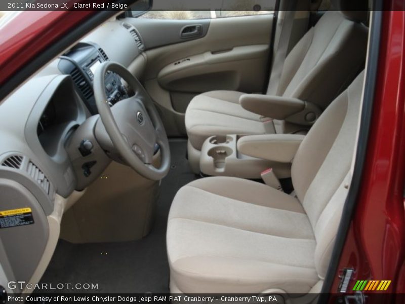Claret Red / Beige 2011 Kia Sedona LX