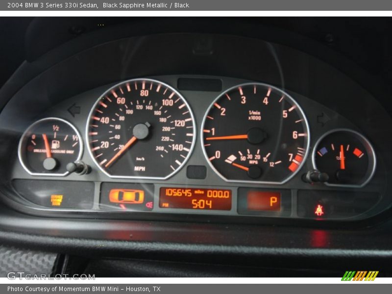 Black Sapphire Metallic / Black 2004 BMW 3 Series 330i Sedan