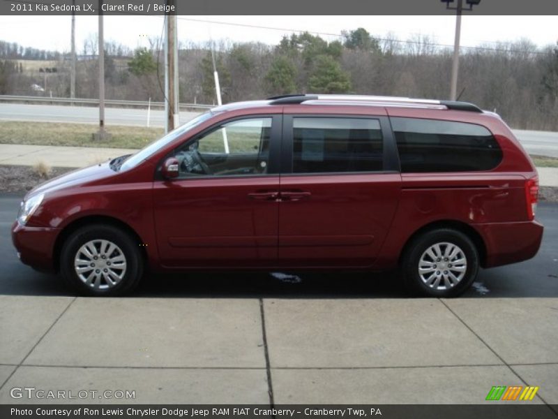 Claret Red / Beige 2011 Kia Sedona LX