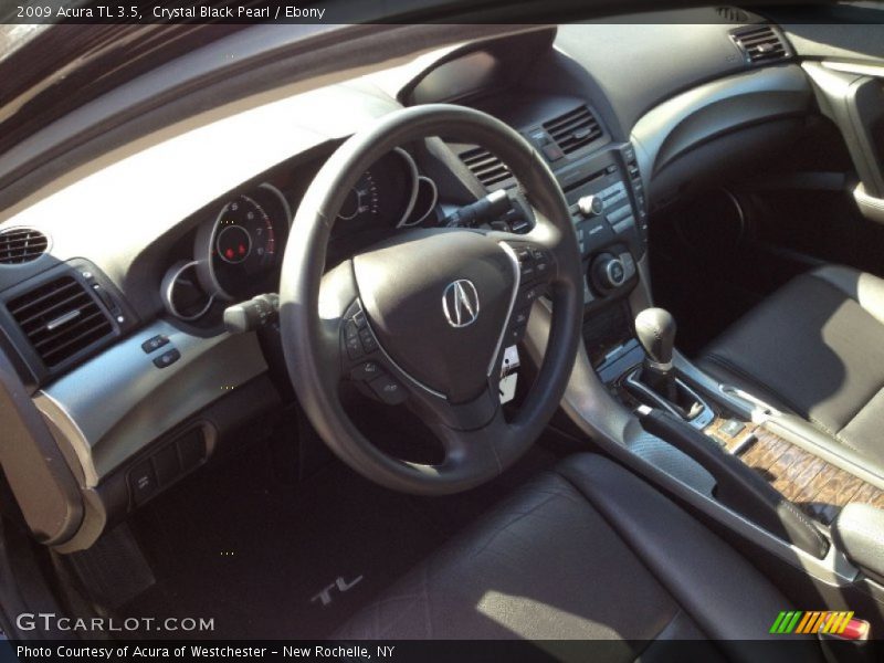 Crystal Black Pearl / Ebony 2009 Acura TL 3.5