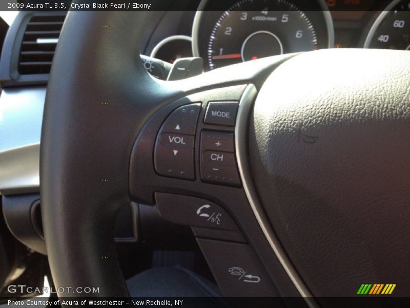 Crystal Black Pearl / Ebony 2009 Acura TL 3.5