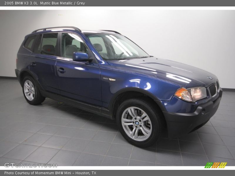 Mystic Blue Metallic / Grey 2005 BMW X3 3.0i