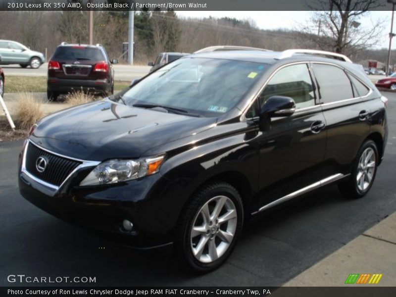 Obsidian Black / Parchment/Brown Walnut 2010 Lexus RX 350 AWD