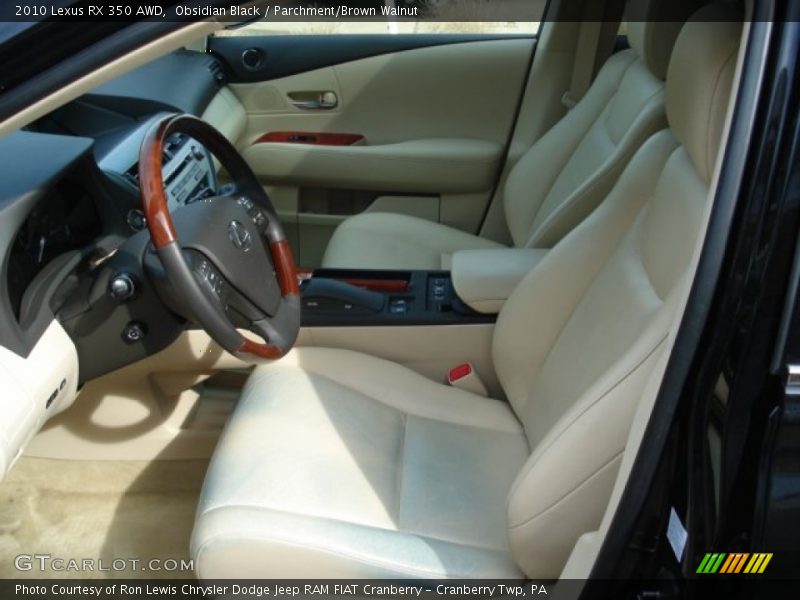Obsidian Black / Parchment/Brown Walnut 2010 Lexus RX 350 AWD