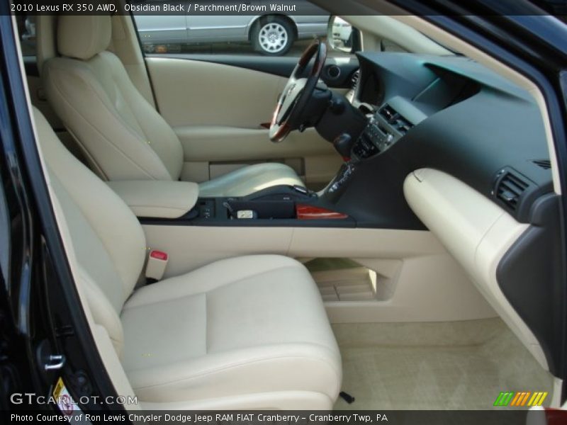 Obsidian Black / Parchment/Brown Walnut 2010 Lexus RX 350 AWD