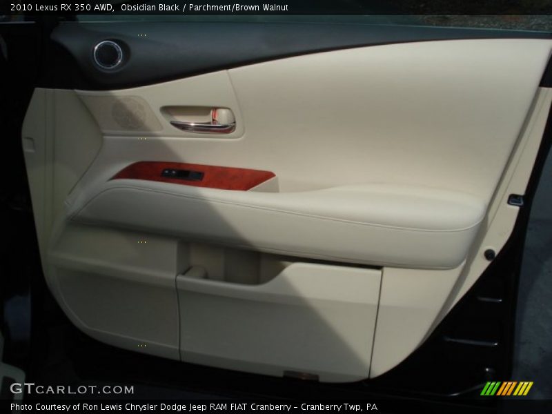 Obsidian Black / Parchment/Brown Walnut 2010 Lexus RX 350 AWD