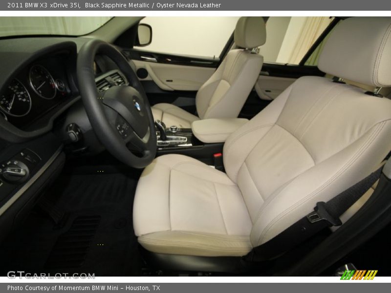 Black Sapphire Metallic / Oyster Nevada Leather 2011 BMW X3 xDrive 35i