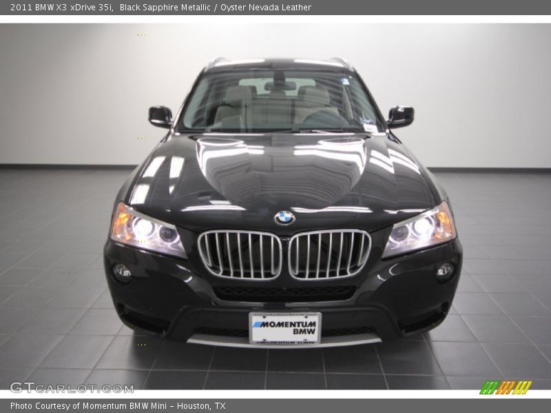 Black Sapphire Metallic / Oyster Nevada Leather 2011 BMW X3 xDrive 35i