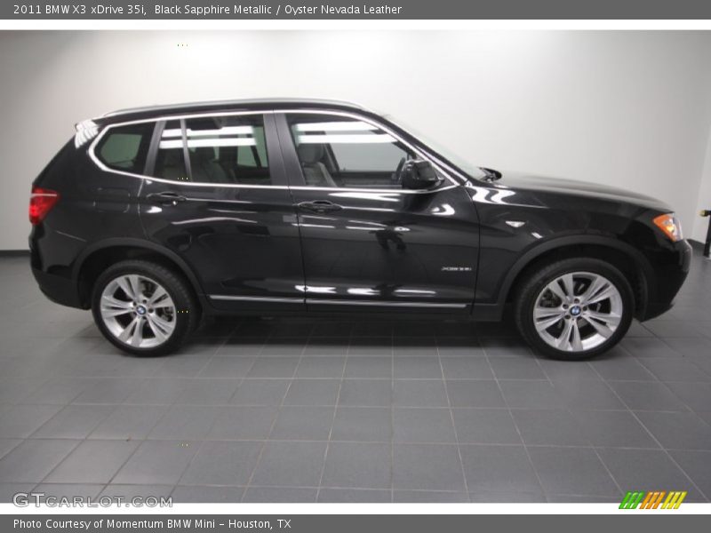Black Sapphire Metallic / Oyster Nevada Leather 2011 BMW X3 xDrive 35i
