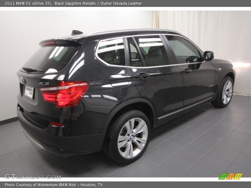 Black Sapphire Metallic / Oyster Nevada Leather 2011 BMW X3 xDrive 35i