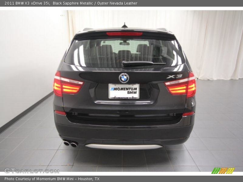 Black Sapphire Metallic / Oyster Nevada Leather 2011 BMW X3 xDrive 35i