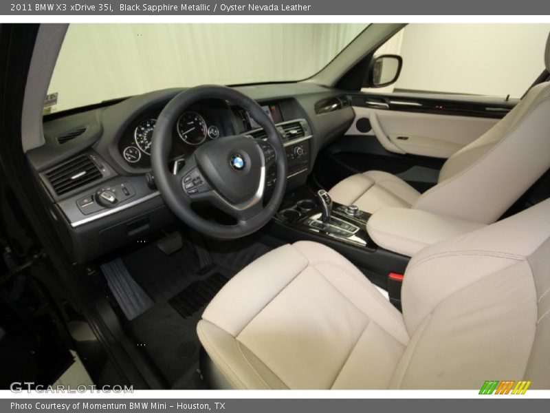 Black Sapphire Metallic / Oyster Nevada Leather 2011 BMW X3 xDrive 35i