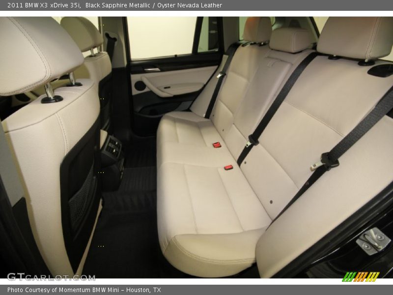 Black Sapphire Metallic / Oyster Nevada Leather 2011 BMW X3 xDrive 35i