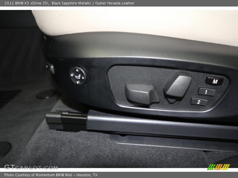 Black Sapphire Metallic / Oyster Nevada Leather 2011 BMW X3 xDrive 35i