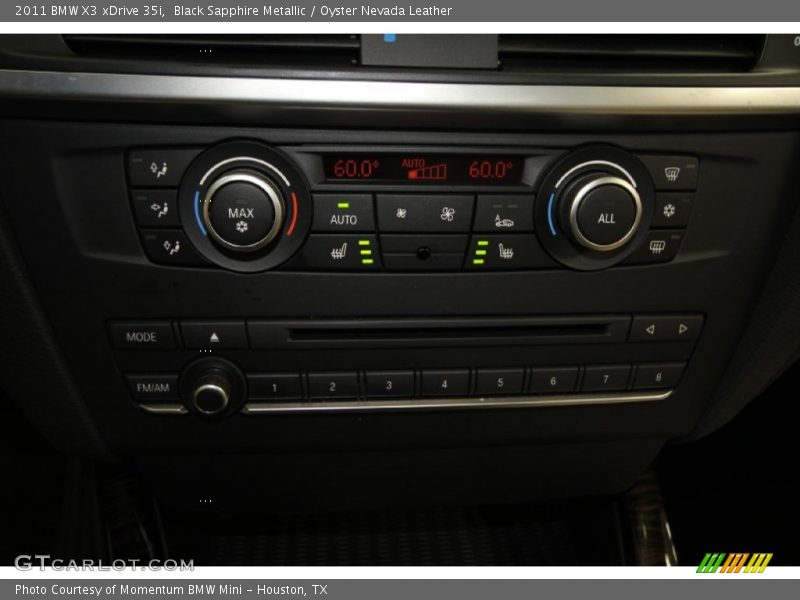 Black Sapphire Metallic / Oyster Nevada Leather 2011 BMW X3 xDrive 35i