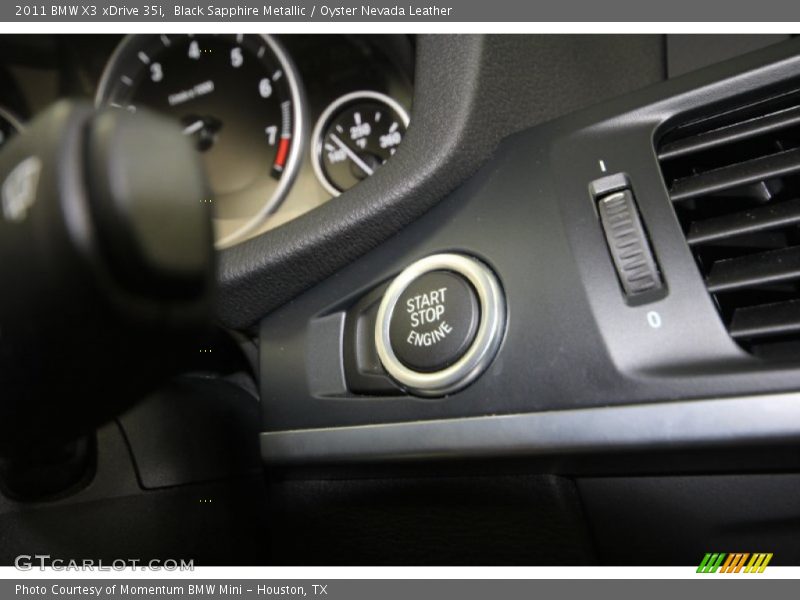 Black Sapphire Metallic / Oyster Nevada Leather 2011 BMW X3 xDrive 35i