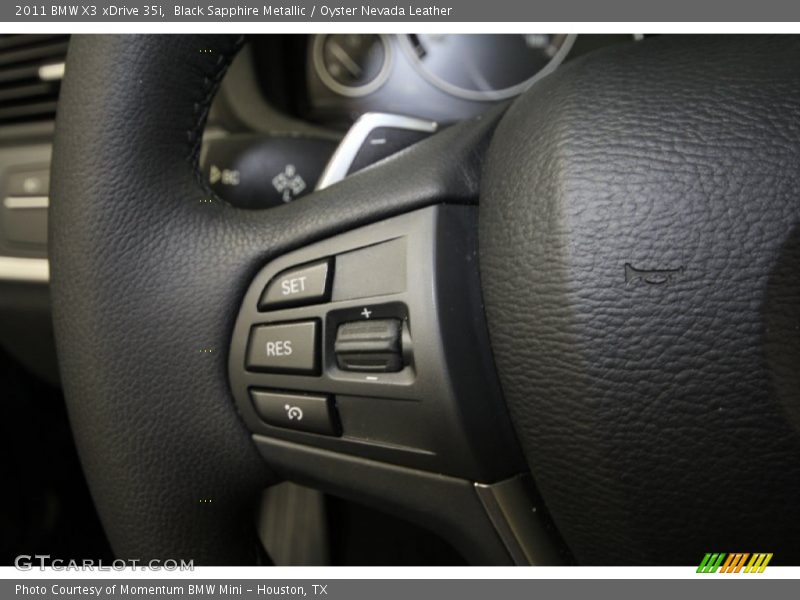 Black Sapphire Metallic / Oyster Nevada Leather 2011 BMW X3 xDrive 35i