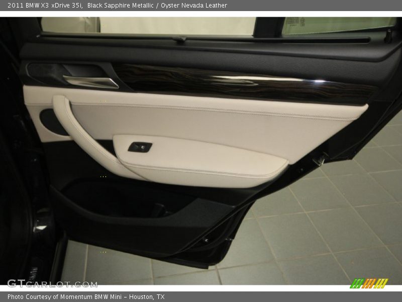 Black Sapphire Metallic / Oyster Nevada Leather 2011 BMW X3 xDrive 35i