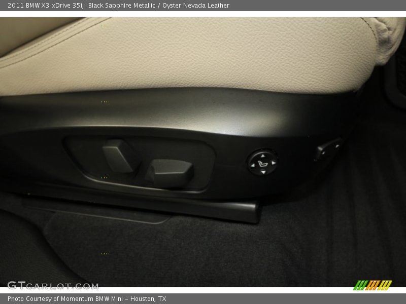 Black Sapphire Metallic / Oyster Nevada Leather 2011 BMW X3 xDrive 35i