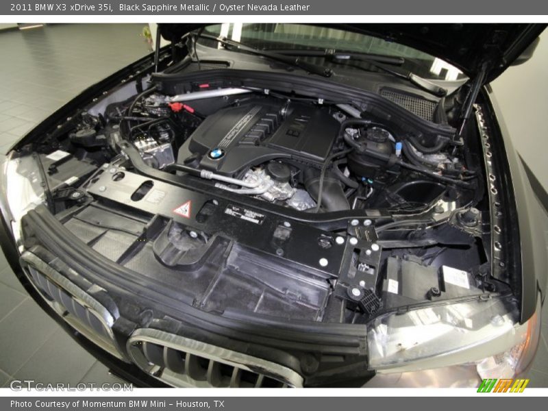 Black Sapphire Metallic / Oyster Nevada Leather 2011 BMW X3 xDrive 35i