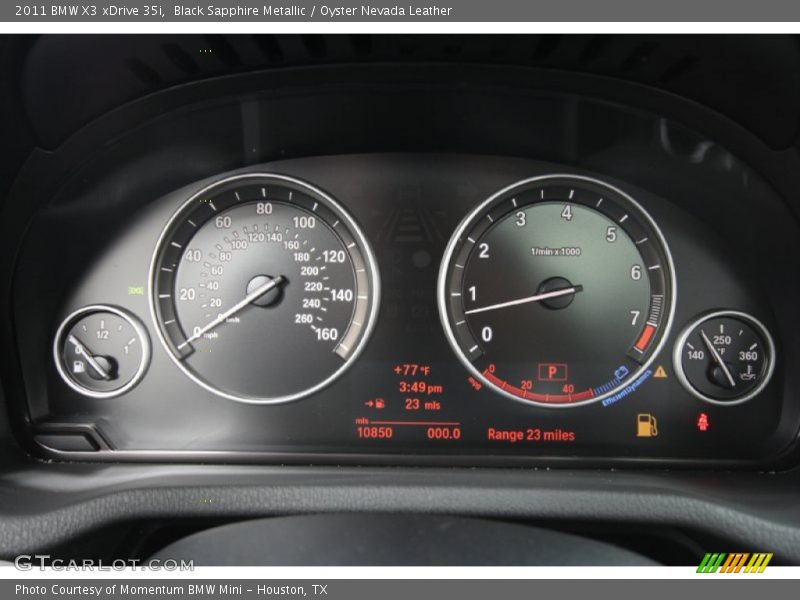Black Sapphire Metallic / Oyster Nevada Leather 2011 BMW X3 xDrive 35i
