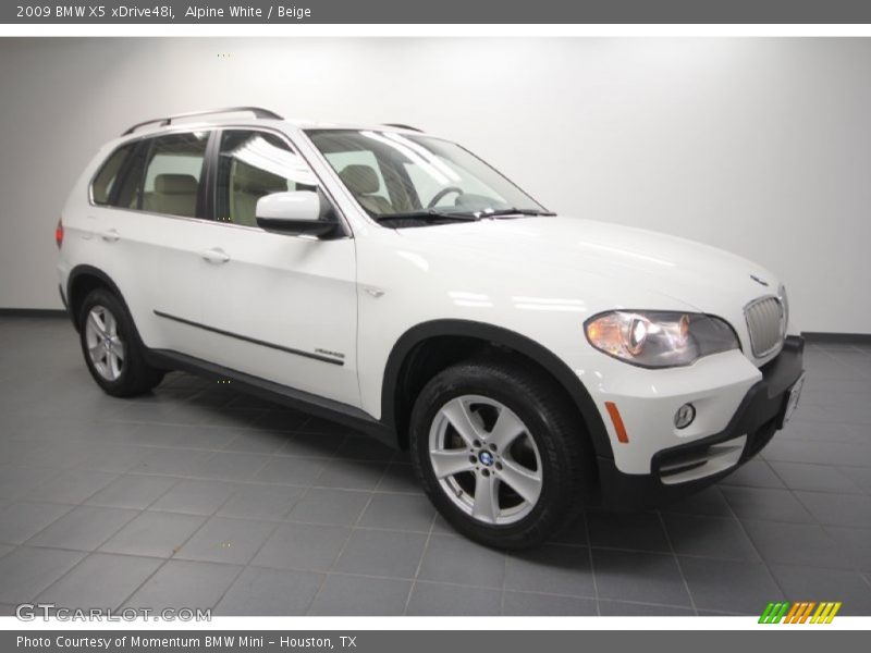 Alpine White / Beige 2009 BMW X5 xDrive48i
