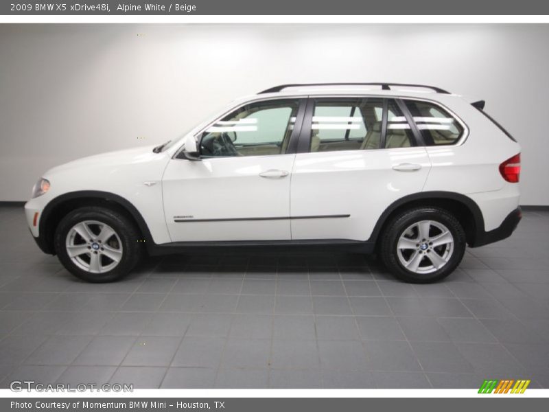 Alpine White / Beige 2009 BMW X5 xDrive48i