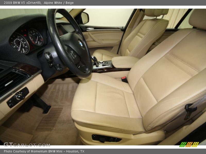 Alpine White / Beige 2009 BMW X5 xDrive48i