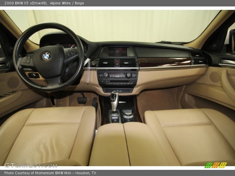 Alpine White / Beige 2009 BMW X5 xDrive48i
