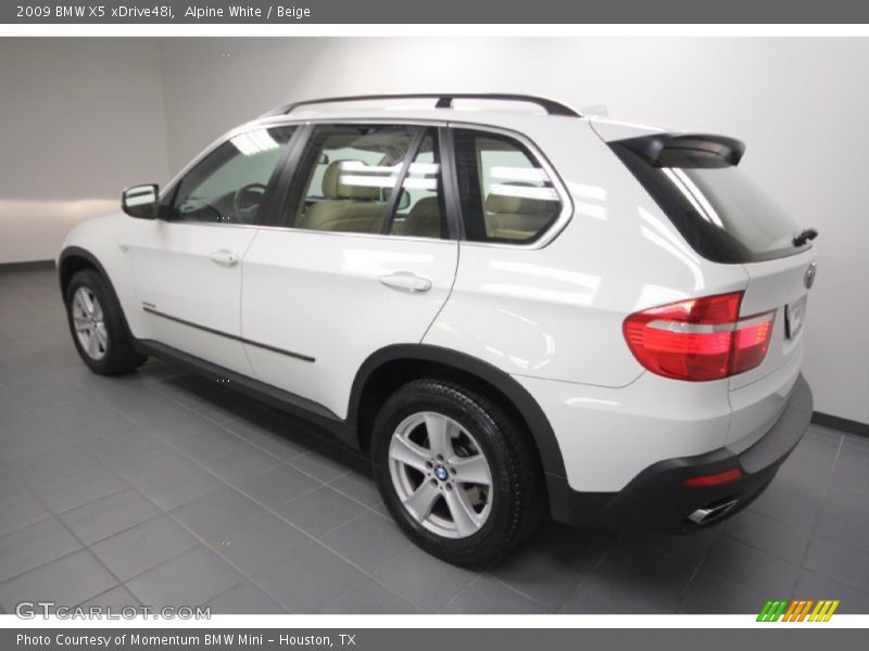 Alpine White / Beige 2009 BMW X5 xDrive48i